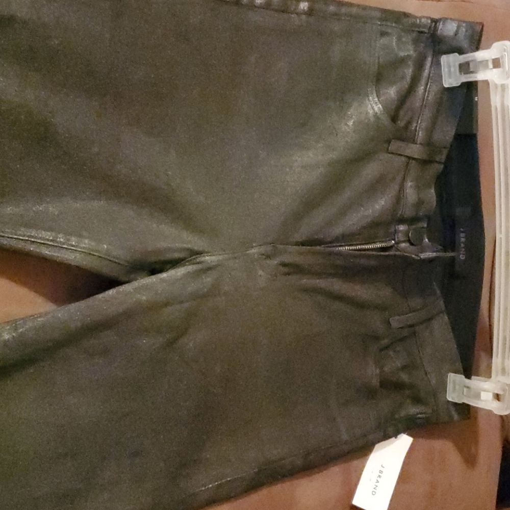 J Brand Metalic black Maria high- rise skinny jean